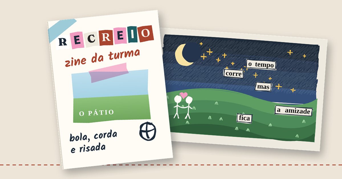 Um fanzine chamado Recreio e uma poesia blackout com céu noturno